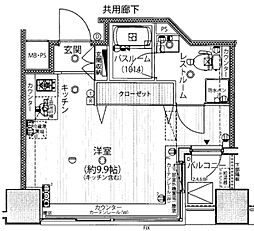 アイフォート千住曙町 ワンルームの間取図画像