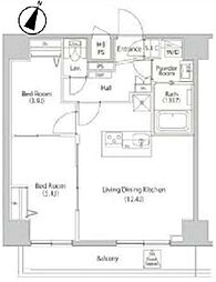 ファミルート船堀 2LDKの間取図画像