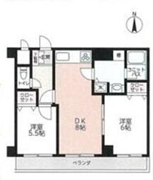 エル 2DKの間取図画像