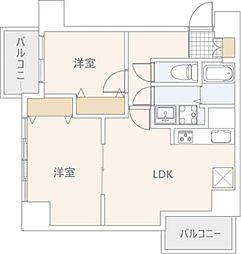 ISMOMIYA 2LDKの間取図画像