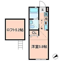 ミーレ横浜 ワンルームの間取図画像