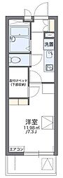 レオパレスカーサ グリチーネ 1階1Kの間取り