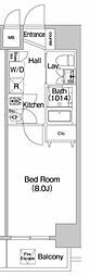 プライムアーバン新百合ケ丘 1Kの間取図画像