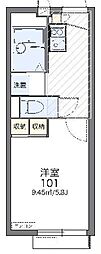 レオパレスメゾンドブーケ2 1Kの間取図画像