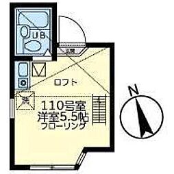 ユナイト南太田ケリースレータ ワンルームの間取図画像
