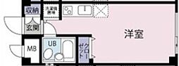 クロノス蒲田South 3階ワンルームの間取り