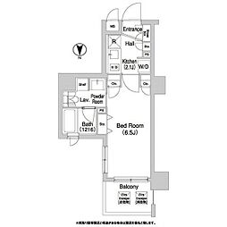 コンフォリア清澄白河トロワ 9階1Kの間取り