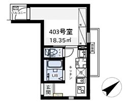 リージェンシー用賀 1Kの間取図画像