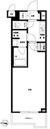 ルーブル武蔵中原伍番館 1Kの間取図画像