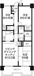 朝日パリオ上福岡 3LDKの間取図画像