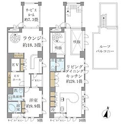 広尾Quarto 9階2SLDKの間取り