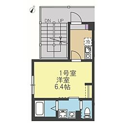 大和市南林間4丁目アパート 1Kの間取図画像