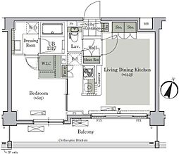 ParkCube西ヶ原STAGE 1LDKの間取図画像