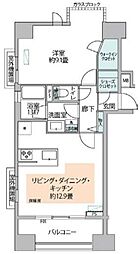 カテリーナ代々木プレイス 1LDKの間取図画像