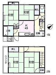 中央本町4丁目貸家 1階4Kの間取り