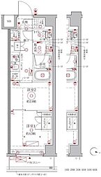 クレイシアIDZ幡ヶ谷 2Kの間取図画像