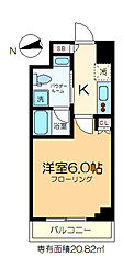 カスタリア門前仲町2 1Kの間取図画像
