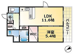グレイスガーデン 1LDKの間取図画像
