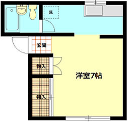メゾン平野 1Kの間取図画像