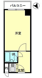 六本木ダイヤハイツ 1Kの間取図画像