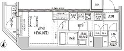 アイルイムーブル横浜サウス 1Kの間取図画像