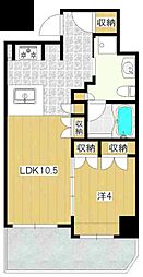 ラ・グラースダイヤモンドマンション桜上水 1LDKの間取図画像