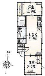 サンライズ成瀬A棟 2LDKの間取図画像