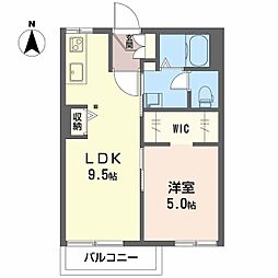 ヴィラ・グレースU 1LDKの間取図画像