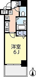 グランヴァン南烏山 1Kの間取図画像