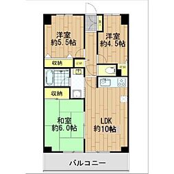 カーサアリヴィオ 3LDKの間取図画像