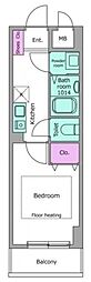 レグラス菊名 1Kの間取図画像