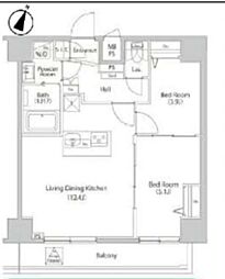 ファミルート船堀 2LDKの間取図画像