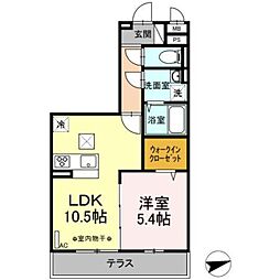 レジデンス鎌倉 1LDKの間取図画像