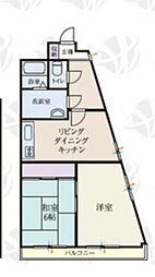 b'CASA東松山2re-born 1LDKの間取図画像