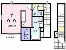 エステート柴崎第二 ワンルームの間取図画像