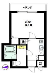 エクセリア大山 1Kの間取図画像