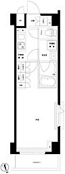 ルーブル川崎中丸子弐番館 2階1Kの間取り