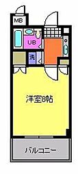 フラッグK.K 1Kの間取図画像