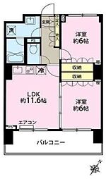 ベェルヴェル稲城 2LDKの間取図画像