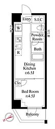 ハーモニーレジデンス新宿 1DKの間取図画像