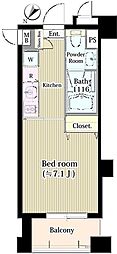AtHomeRESIDENCE 1Kの間取図画像