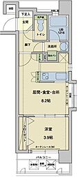 アクタス天神アネックス 1LDKの間取図画像