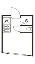 フェリスソニア ワンルームの間取図画像