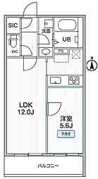 ザ・パームスミューズ新江古田 1LDKの間取図画像