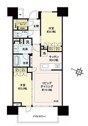 ライオンズ朝霞ベルポートレジデンス 2LDKの間取図画像