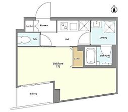 スタイリオ東品川 1Kの間取図画像