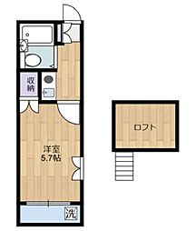 リエス厚木及川 1Kの間取図画像