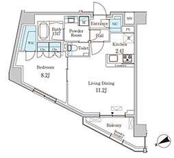 primalead南青山 1LDKの間取図画像