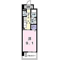 ブローテ湘南 1Kの間取図画像