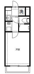 綱島ダイヤモンドパレス 1Kの間取図画像
